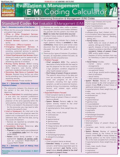 Stock image for Evaluation & Management (E/M) Coding Calculator (Quickstudy: Academic) for sale by BooksRun