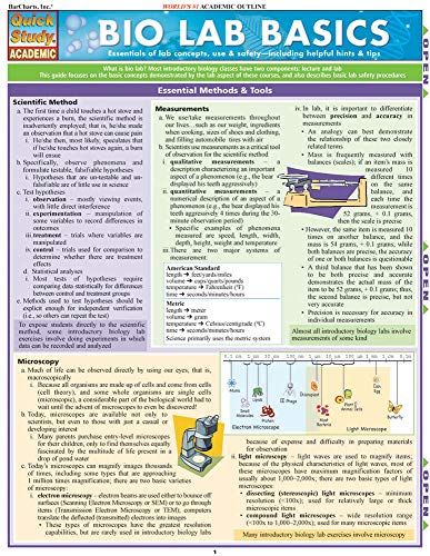 Imagen de archivo de Bio Lab Basics (Quick Study Academic) a la venta por SecondSale