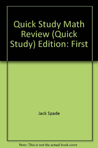 Imagen de archivo de Quick Study Math Review (Quick Study) a la venta por SecondSale