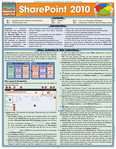 Stock image for Quick Study Computer. Share Point 2010 for sale by Valley Books