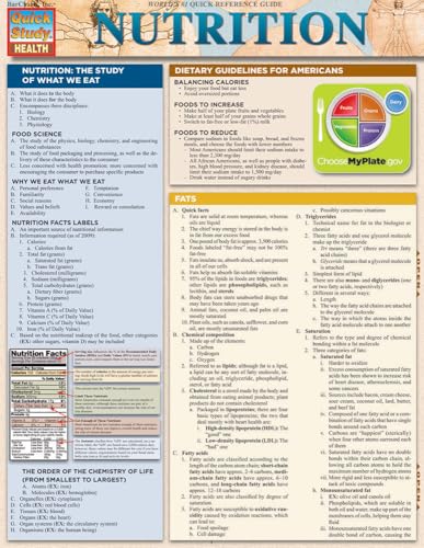 Stock image for Nutrition QuickStudy Laminated Reference Guide (QuickStudy Health) for sale by BooksRun