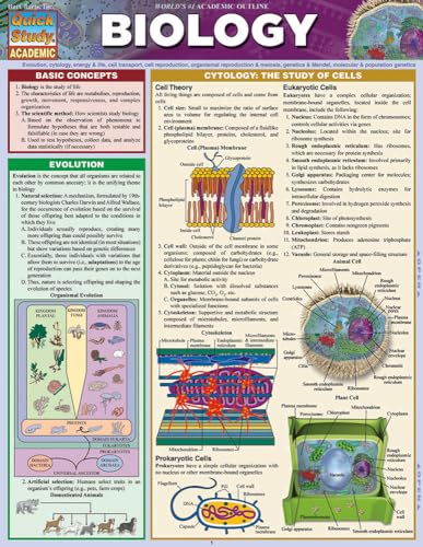 Beispielbild fr Biology: a QuickStudy Laminated Reference Guide (Quick Study Academic) zum Verkauf von BooksRun