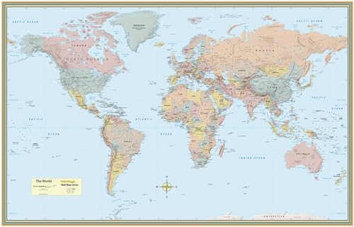 9781423220831: World Map Poster (32 x 50 inches) - Laminated: - a QuickStudy Reference