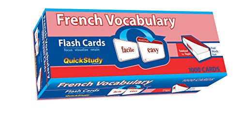 Beispielbild fr French Vocabulary Flash Cards - 1000 cards: a QuickStudy Reference Tool zum Verkauf von BooksRun