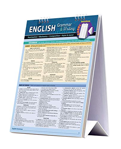 9781423225775: English Grammar & Writing Easel Book: a QuickStudy reference tool for Punctuation, Mechanics, Composition, Style, & More (Quickstudy Easel)