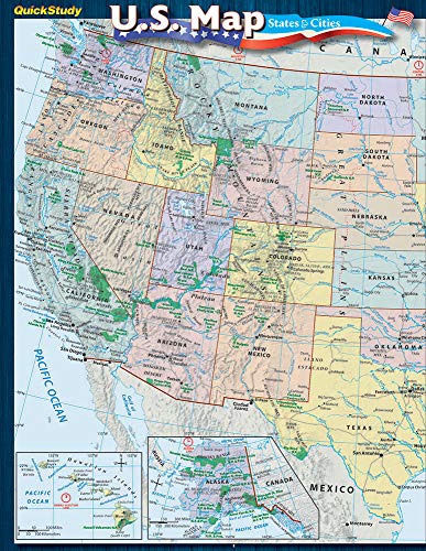 Beispielbild fr U.S. Map: States & Cities Guide zum Verkauf von Revaluation Books