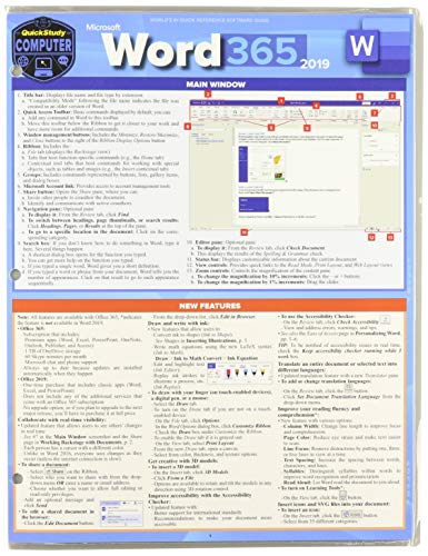 Beispielbild fr Microsoft Word 365 2019: A Quickstudy Laminated Software Reference Guide zum Verkauf von GF Books, Inc.