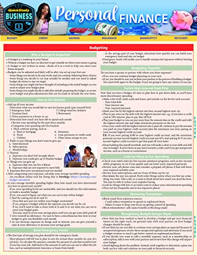 9781423247166: Personal Finance: A Quickstudy Laminated Reference Guide
