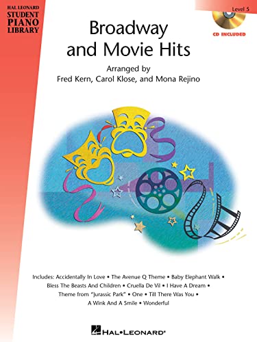 Imagen de archivo de Broadway and Movie Hits - Level 5 - Book/CD Pack: Hal Leonard Student Piano Library a la venta por HPB-Emerald