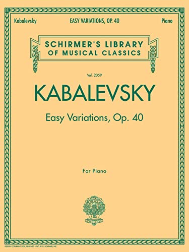 Beispielbild fr Easy Variations Op40 Piano (Schirmer's Library of Musical Classics) zum Verkauf von Wonder Book