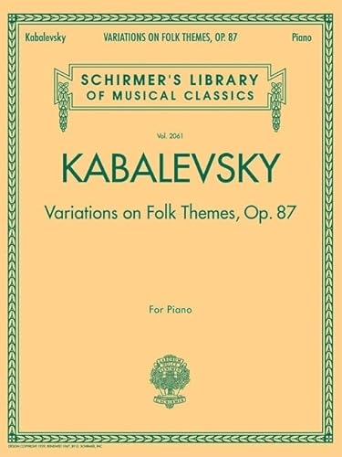 9781423408505: Variations on Folk Themes, Op. 87: Schirmer Library of Classics Volume 2061 (Schirmer's Library of Musical Classics)