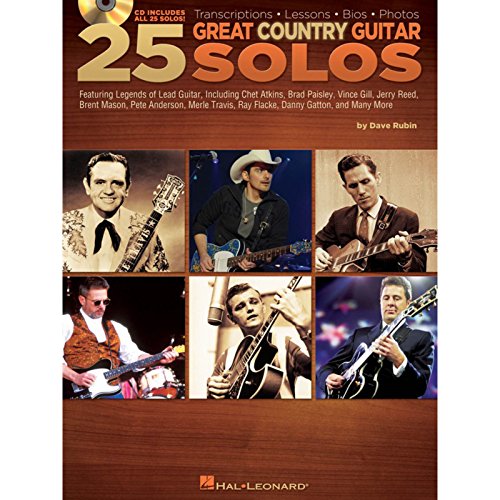 Beispielbild fr 25 Great Country Guitar Solos: Transcriptions * Lessons * Bios * Photos zum Verkauf von HPB-Red