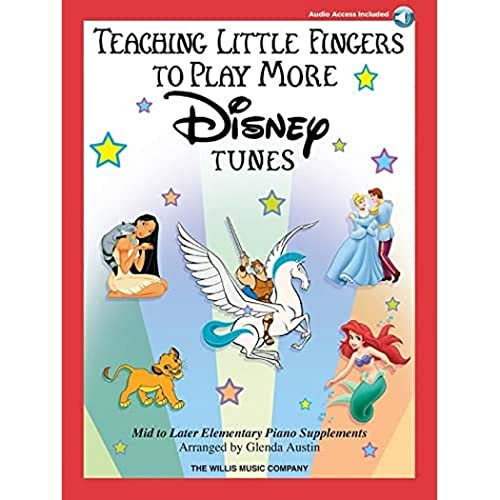 9781423431251: Teaching little fingers to play more disney tunes piano +cd: Mid to Later Elementary Piano Supplements with Audio Online