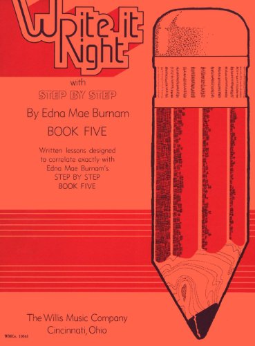 9781423436034: Write it right with step by step - book 5 piano