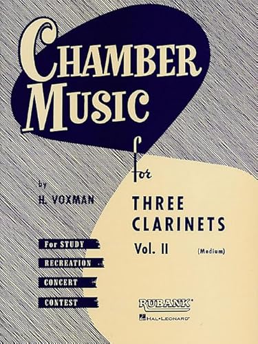 Beispielbild fr Chamber Music for Three Clarinets, Vol. 2 (Medium) zum Verkauf von Hawking Books