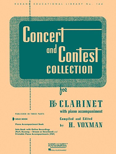 9781423445449: Concert and Contest Collection for Bb Clarinet: With Piano Accompaniment: Solo (Rubank Educational Library)