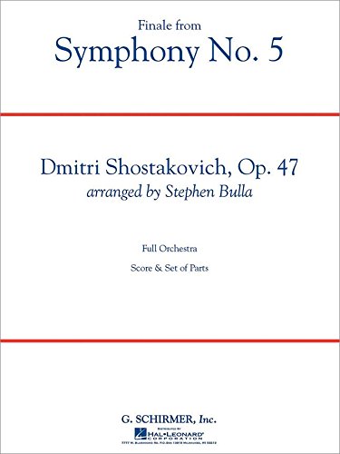Stock image for FINALE FROM SYMPHONY NO. 5 - FULL SCORE Format: Paperback for sale by INDOO