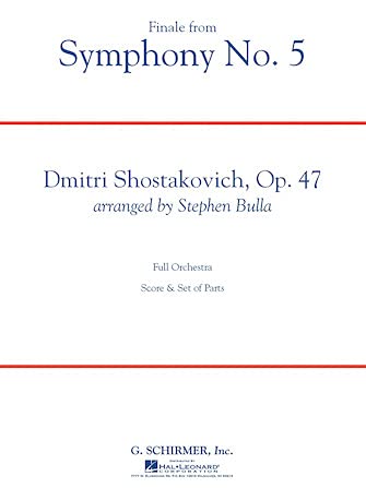 Stock image for FINALE FROM SYMPHONY NO. 5 - FULL SCORE Format: Paperback for sale by INDOO