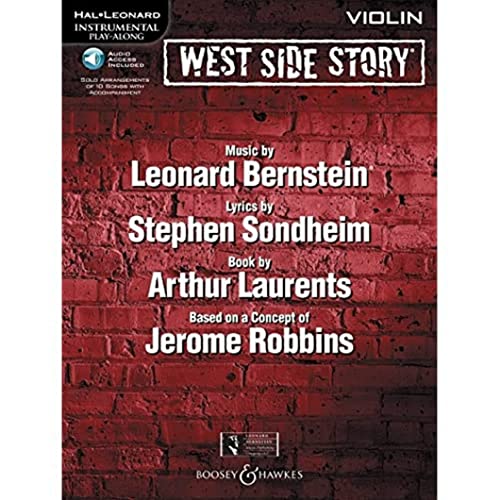 Beispielbild fr West Side Story Play-Along: Violin - Solo arrangements of 10 songs with CD accompaniment - for solo violin (BHL 10573) (Hal Leonard Instrumental Play-Along) zum Verkauf von WorldofBooks