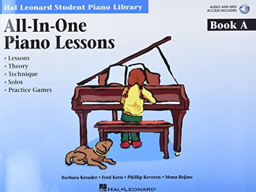 Stock image for All-in-One Piano Lessons Book A: Book with Audio and MIDI Access Included (Hal Leonard Student Piano Library (Songbooks)) for sale by HPB-Emerald