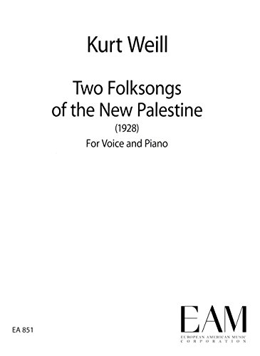 Beispielbild fr 2 Folksongs of the New Palestine : Voice and Piano zum Verkauf von GreatBookPrices