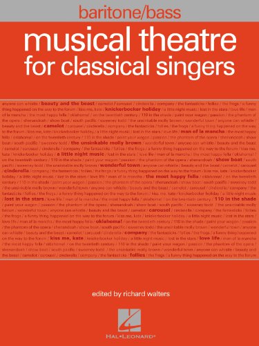 9781423474203: Musical theatre for classical singers chant: Baritone/Bass