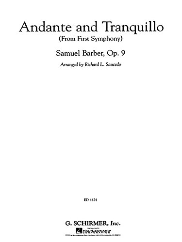 Imagen de archivo de ANDANTE AND TRANQUILLO (FROM FIRST SYMPHONY) FULL SCORE Format: Paperback a la venta por INDOO