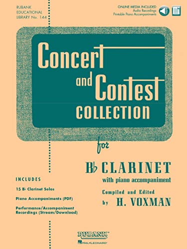 9781423477181: Concert and Contest Collection for BB Clarinet: Solo Book with Online Media (Rubank Educational Library)