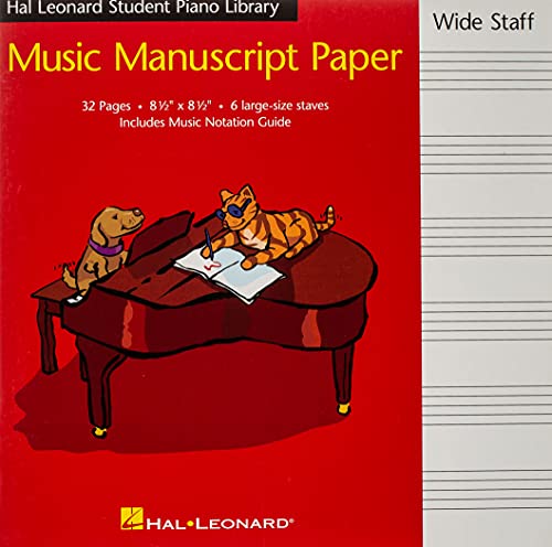 Stock image for Hal Leonard Student Piano Library Music Manuscript Paper - Wide Staff: Wide Staff for sale by Greener Books