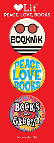 Stock image for Peace, Love and Books 3 Badge Set (Book & Merchandise) for sale by Grand Eagle Retail