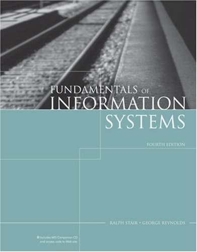 Beispielbild fr Fundamentals of Information Systems zum Verkauf von BookHolders