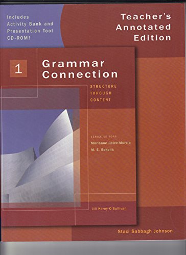 Stock image for Grammar Connection 1-Instructors Manual+Classroom CD-Rom: Instructor's Manual with Classroom Presentation Tool CD-ROM Level 1 for sale by More Than Words