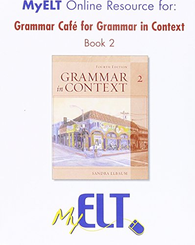 9781424017102: Grammar Cafe for Grammar in Context Book 2