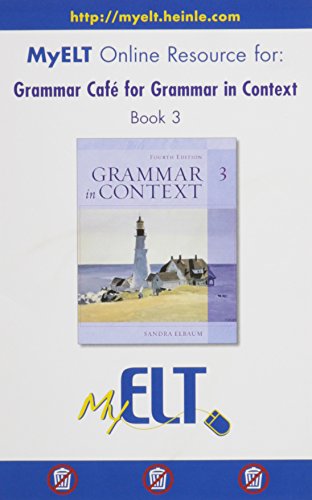 Beispielbild fr GRAMMAR IN CONTEXT,BOOK 3-GRAM zum Verkauf von BookHolders