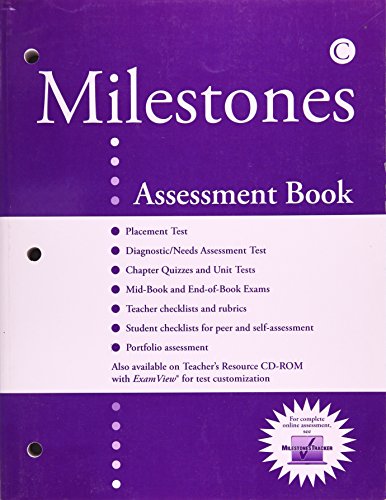 Milestones C: Assessment Book (9781424034352) by Anderson, Neil