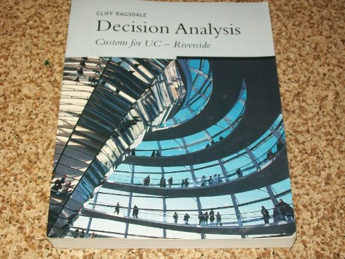 Imagen de archivo de Decision Analysis (Custom for UC-Riverside) a la venta por HPB-Red