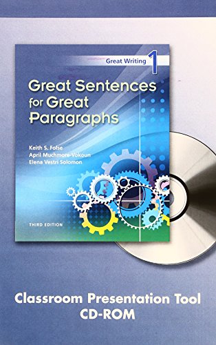 Great Writing 1: Great Sentences for Great Paragraphs Classroom Presentation Tool, Third Edition (9781424065158) by Keith S. Folse