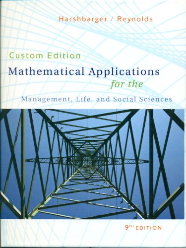 Imagen de archivo de Mathematical Applications for the Management, Life, and Social Sciences (MATH 1630 Custom Edition) a la venta por ThriftBooks-Atlanta