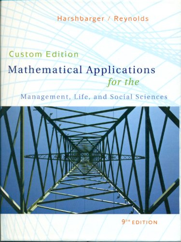 Stock image for Mathematical Applications for the Management, Life, and Social Sciences (MATH 1630 Custom Edition) for sale by ThriftBooks-Atlanta