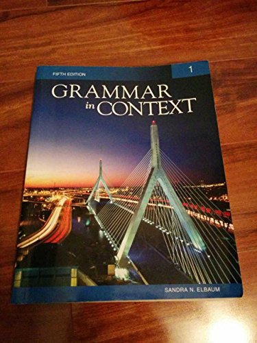 Stock image for Grammar in Context Book 1 for sale by ThriftBooks-Atlanta