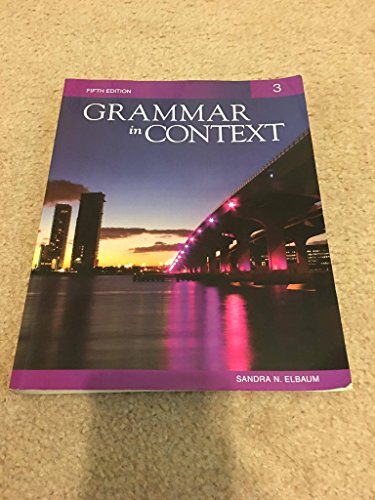 Imagen de archivo de Grammar in Context 3 a la venta por ThriftBooks-Atlanta