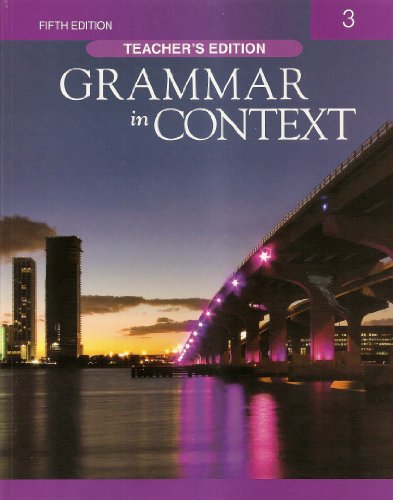 Imagen de archivo de Grammar in Context 3 Teachers ed 5e a la venta por HPB-Red