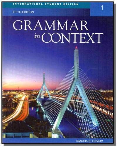 Beispielbild fr Grammar in Context zum Verkauf von Better World Books