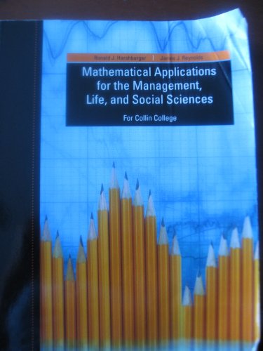 Beispielbild fr Mathematical Applications for the Management, Life and Social Sciences zum Verkauf von HPB-Red