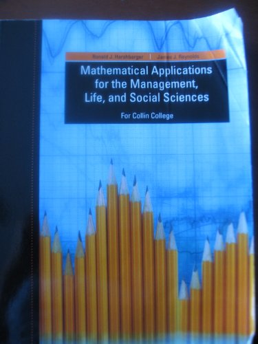 Imagen de archivo de Mathematical Applications for the Management, Life and Social Sciences a la venta por HPB-Red