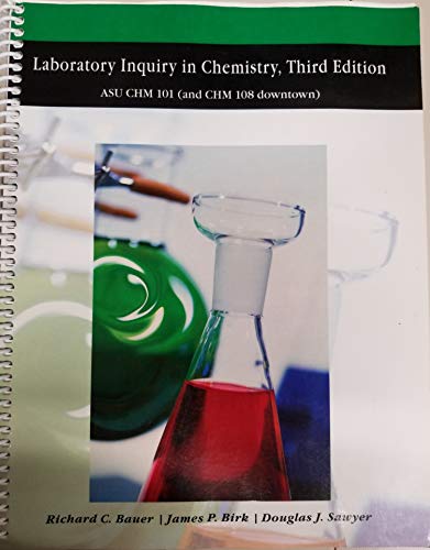 Beispielbild fr Laboratory Inquiry in Chemistry, Third Edition zum Verkauf von SecondSale