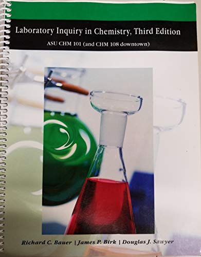 Imagen de archivo de Laboratory Inquiry in Chemistry, Third Edition a la venta por SecondSale