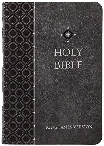 Beispielbild fr KJV Holy Bible: Granite (Gray), Compact Large Print (8-pt)    Thumb Indexed, Faux Leather, King James Version zum Verkauf von BooksRun