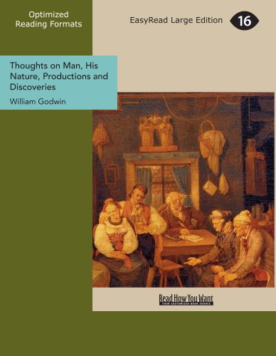 Beispielbild fr Thoughts on Man, His Nature, Productions and Discoveries: Easyread Large Edition zum Verkauf von Revaluation Books