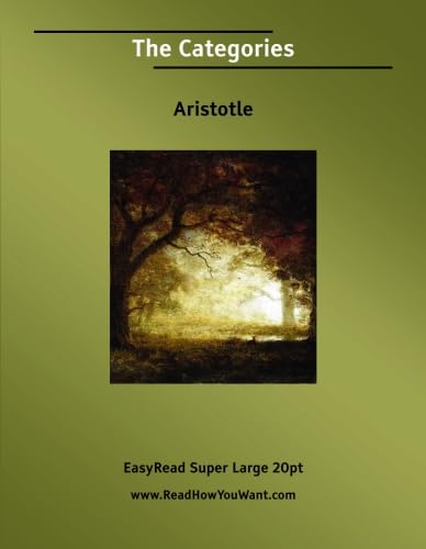 The Categories [EasyRead Super Large 20pt Edition] (9781425025564) by Aristotle